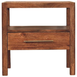 Artisan Furniture Saffron Honey Caramel Single Drawer Single Shelf Rattan Nightstand - thumbnail 2