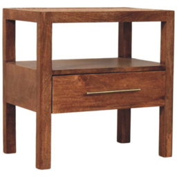 Artisan Furniture Saffron Honey Caramel Single Drawer Single Shelf Rattan Nightstand - thumbnail 4