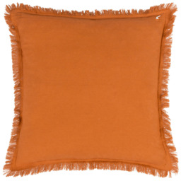 Yard Jaye Rust Velvet Fringed Cushion - thumbnail 3