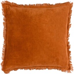 Yard Jaye Rust Velvet Fringed Cushion