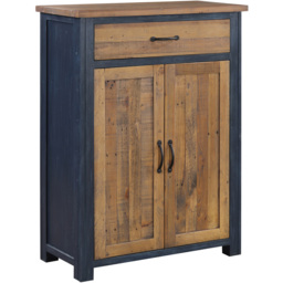 Baumhaus Splash of Blue Single Drawer 2 Door Shoe Storage Cabinet - thumbnail 2