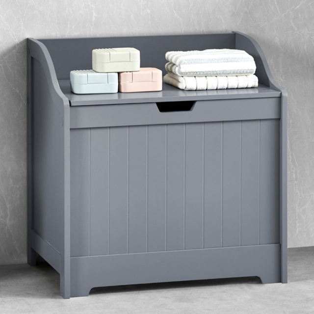 Bath Vida Priano Grey Wooden Bathroom Laundry Cabinet - image 1