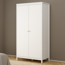 Florence Madrid 2 Door White Wardrobe - thumbnail 1