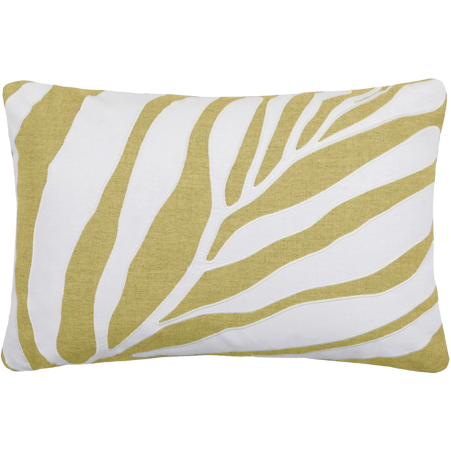 Voyage Maison Additions Bamboo Mustard Embroidered Feather Filled Cushion 40 x 60cm - image 1