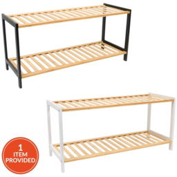 2 Tier Bamboo Shoe Rack