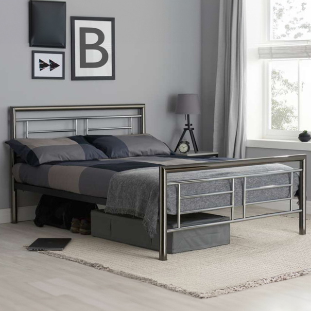 Montana Silver Double Bed Frame - image 1