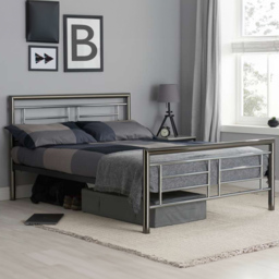 Montana Silver Double Bed Frame - thumbnail 1
