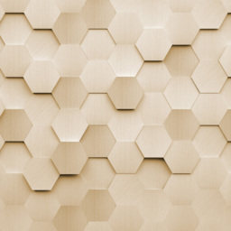 Origin Murals Metal Hexagons Gold Wall Mural - thumbnail 2