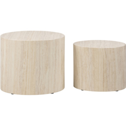 Florence Mice Light Oak Oval Coffee Table Set - thumbnail 3