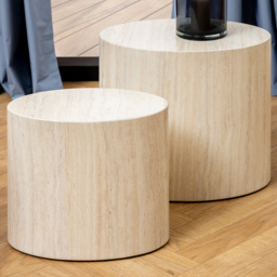 Florence Mice Light Oak Oval Coffee Table Set - thumbnail 1