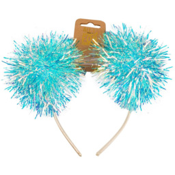 Single Christmas Pom Pom Tinsel Headband in Assorted styles - thumbnail 2