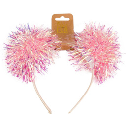 Single Christmas Pom Pom Tinsel Headband in Assorted styles - thumbnail 3