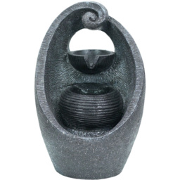 ValueLights Solar Powered Swirl Frame Cascading Bowls Fountain LED Water Feature - thumbnail 1