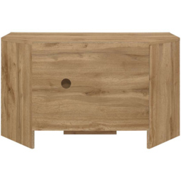 Compton Single Door Single Drawer Single Shelf Oak Corner TV Unit - thumbnail 4
