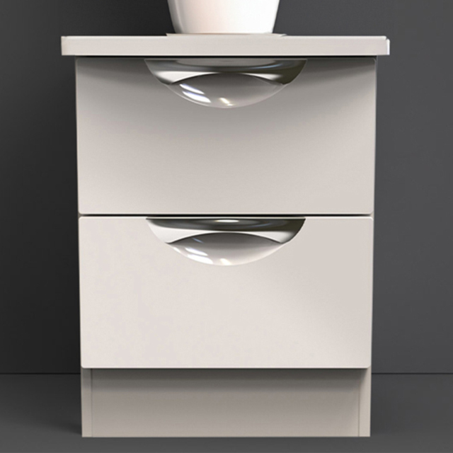 Crowndale Camden 2 Drawer Kashmir Gloss Bedside Table - image 1