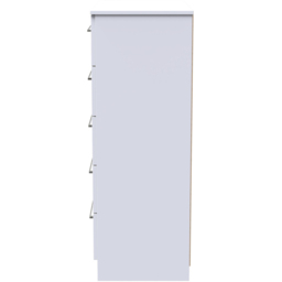 Crowndale Worcester White 5 Drawer Chest Ready Assembled - thumbnail 4