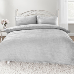 Velosso Calais Single Crinkle Grey Duvet and Pillowcase Set - thumbnail 1