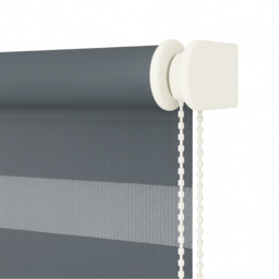 New Edge Blinds Day and Night Slate Grey Zebra Roller Blind 170cm - thumbnail 3