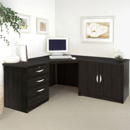 R White Cabinets Set 13 2 Door 3 Drawer Black Computer Desk