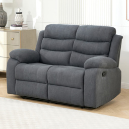 Furniture Online Boston Grey 2 Seater Manual Recliner Sofa - thumbnail 1