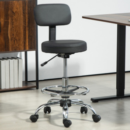 Portland Black Faux Leather Adjustable Swivel Office Chair