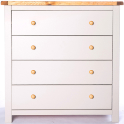 Argenta 4 Drawer Light Grey Chest of Drawers with Wood Knobs - thumbnail 3