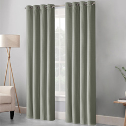 Velosso Waffle Sage Blackout Curtains 137 x 168cm