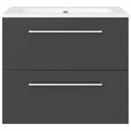 Bathstore Milford 2 Door Anthracite Wall Hung Basin Unit 610mm - thumbnail 4
