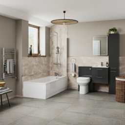 Bathstore Milford 2 Door Anthracite Wall Hung Basin Unit 610mm - thumbnail 2