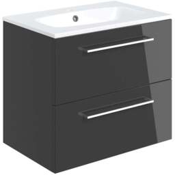 Bathstore Milford 2 Door Anthracite Wall Hung Basin Unit 610mm