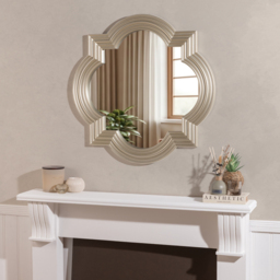 Quatrefoil Mirror Champagne - thumbnail 2
