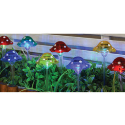 Pack of 10 Solar Mushroom Stake Light - thumbnail 2