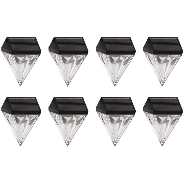 Solar Diamond Wall Lights - Black - image 1