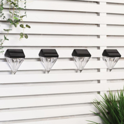 Solar Diamond Wall Lights - Black - thumbnail 3
