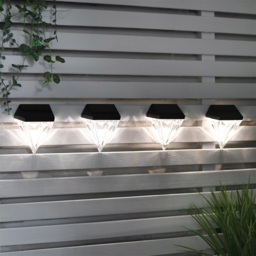 Solar Diamond Wall Lights - Black - thumbnail 2