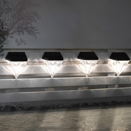 Solar Diamond Wall Lights - Black - thumbnail 4