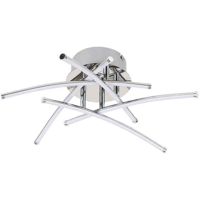 ValueLights Marais Chrome Flush 3 LED Ceiling Fitting - image 1