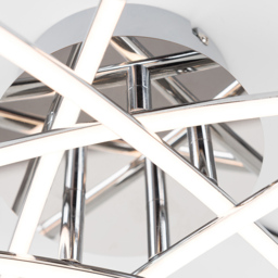 ValueLights Marais Chrome Flush 3 LED Ceiling Fitting - thumbnail 4
