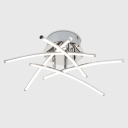 ValueLights Marais Chrome Flush 3 LED Ceiling Fitting - thumbnail 3