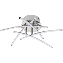 ValueLights Marais Chrome Flush 3 LED Ceiling Fitting