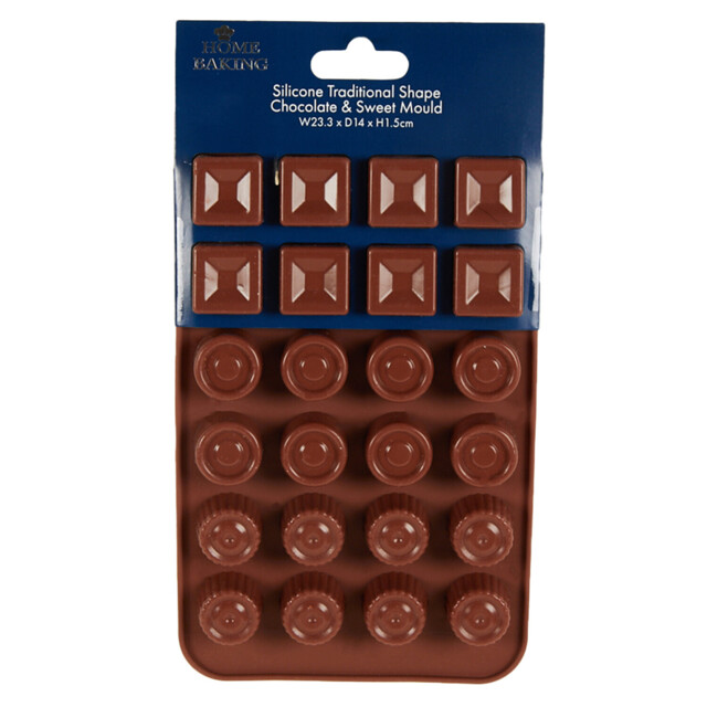 Home Baking Brown Traditional Shape Chocolate Silicone Mould - image 1