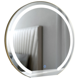 CARME Home Maisie Gold Frameless LED Touch Sensor Wall Mount Mirror