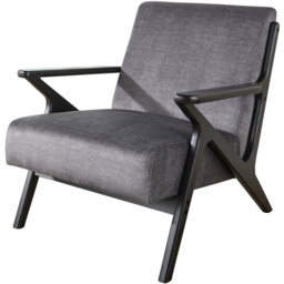 Home Source Cavera Graphite and Black Accent Chair - thumbnail 2