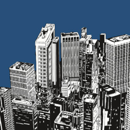 Origin Murals Urban City Skyscrapers Gold Wall Mural - thumbnail 2