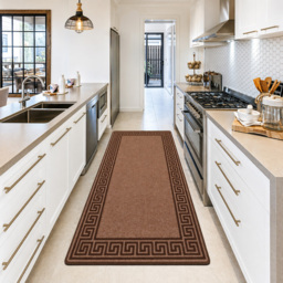 Smart Living Greekey Beige and Brown Gel Back Non-Slip Door Mat 40 x 60cm - thumbnail 2