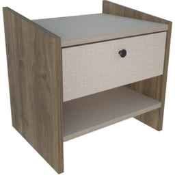 Decorotika Berlin Cottonbeige Single Drawer Single Shelf Bedside Table - thumbnail 3