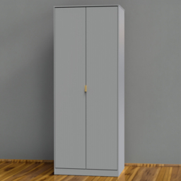 Crowndale 2 Door Dusk Grey Wardrobe Ready Assembled - thumbnail 1