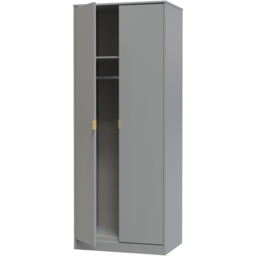 Crowndale 2 Door Dusk Grey Wardrobe Ready Assembled - thumbnail 4