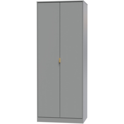 Crowndale 2 Door Dusk Grey Wardrobe Ready Assembled - thumbnail 2