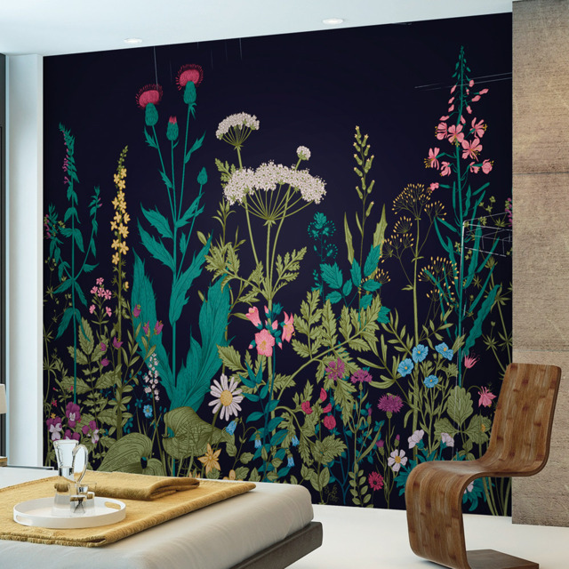 Origin Murals Botanical Fleur Blue Wall Mural - image 1
